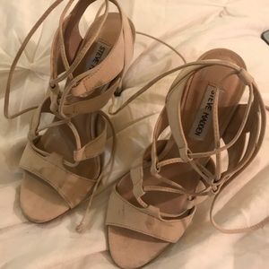 Steve Madden Nude Strappy Heels